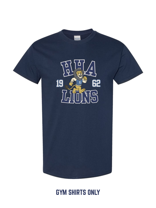 Navy Retro Lions Gym T-Shirt