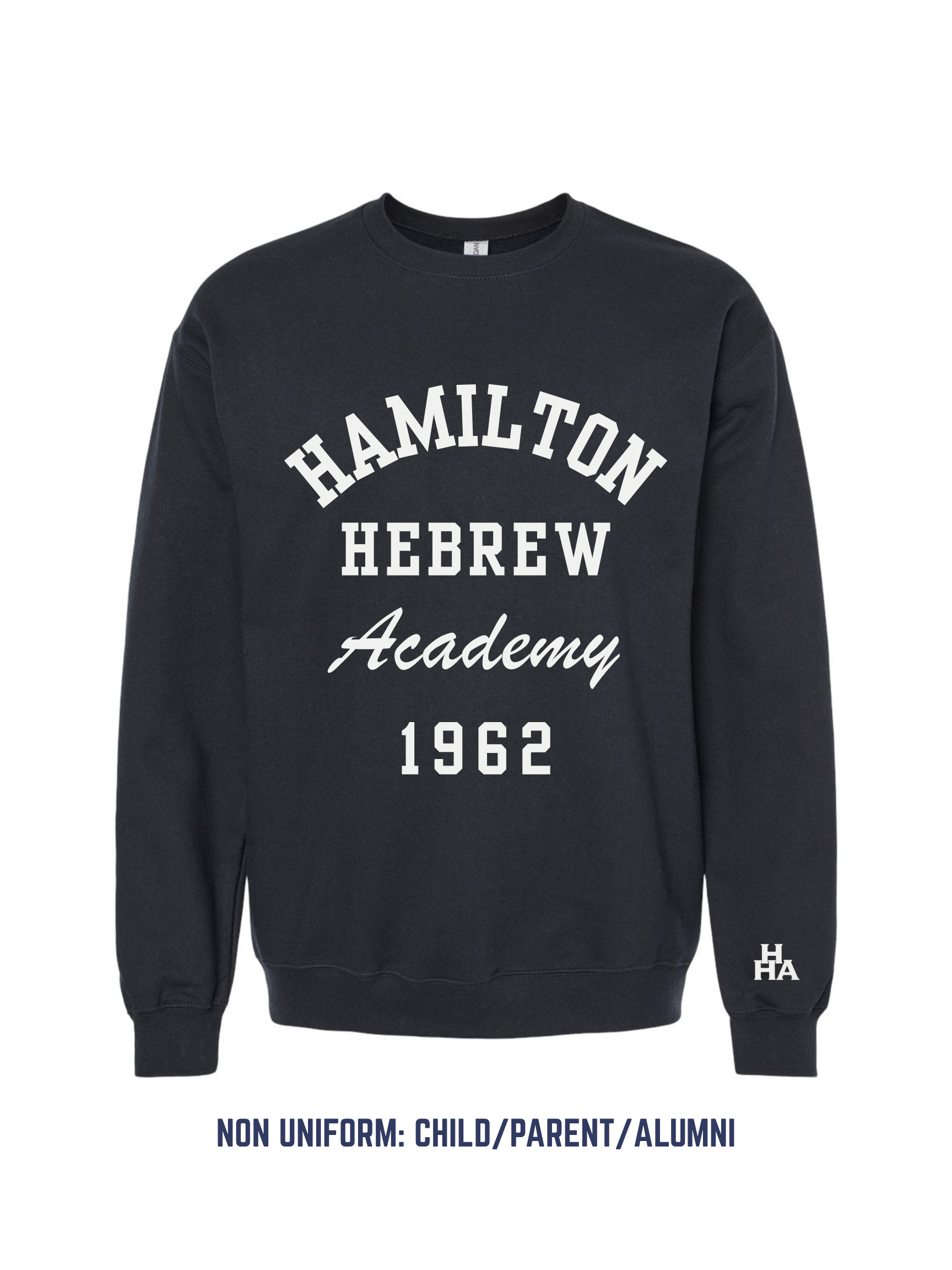 Black Old School Crewneck