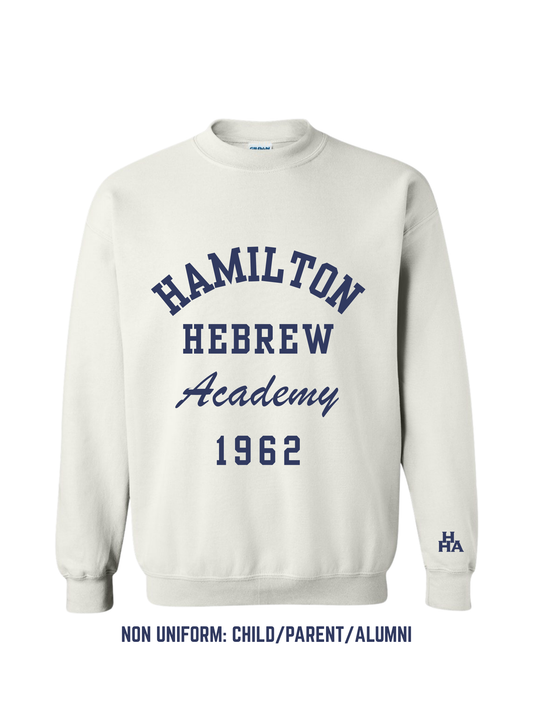 White Old School Crewneck
