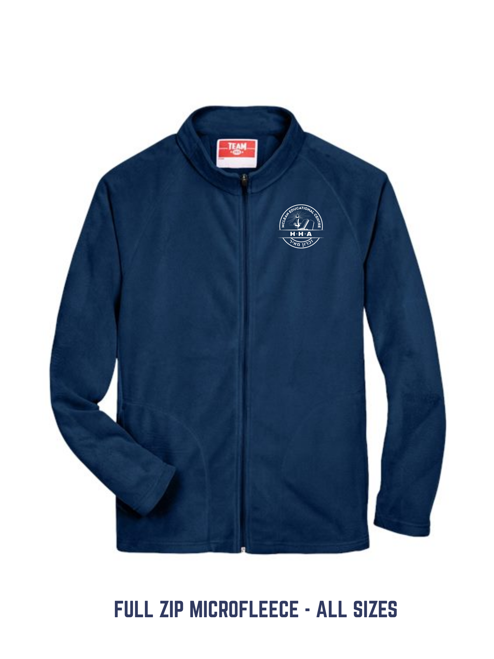 Full zip microfleece jacket (all sizes)
