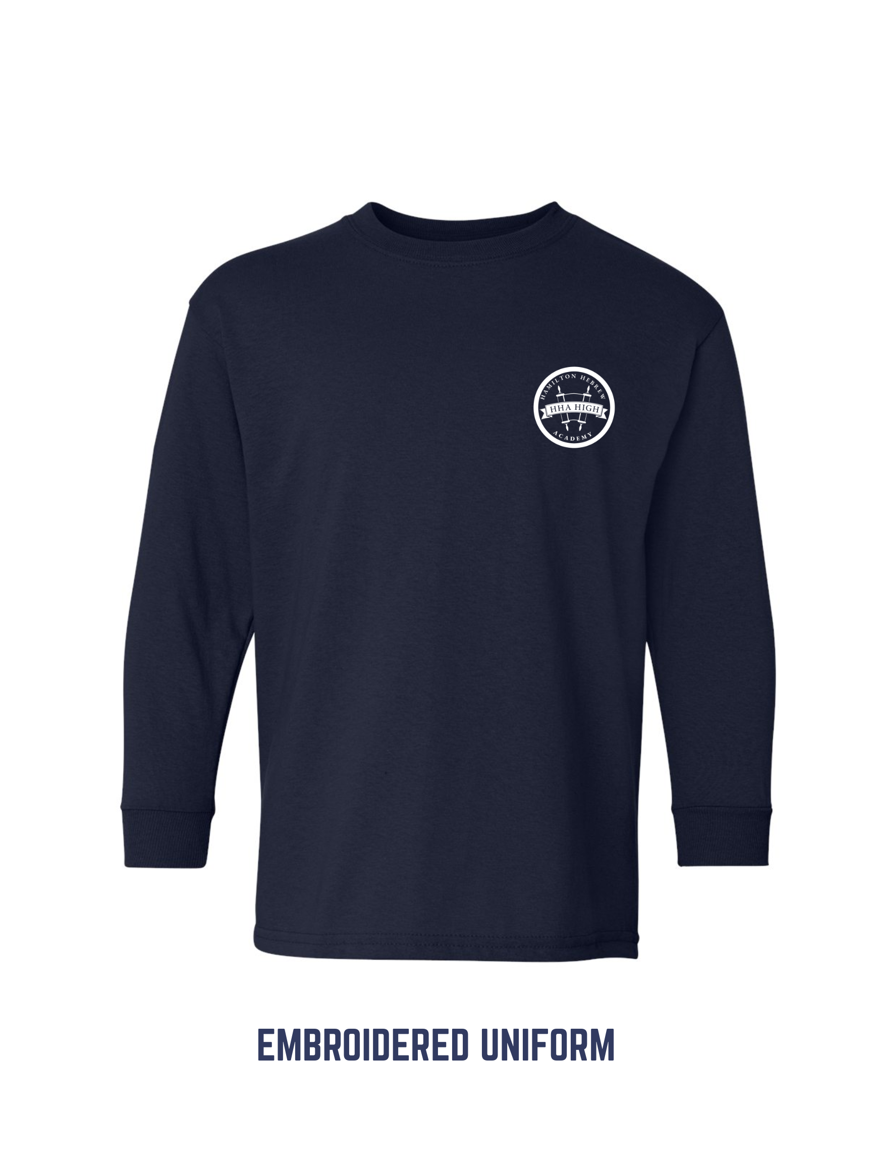 HHA High Embroidered Long Sleeve Uniform Tee – Navy