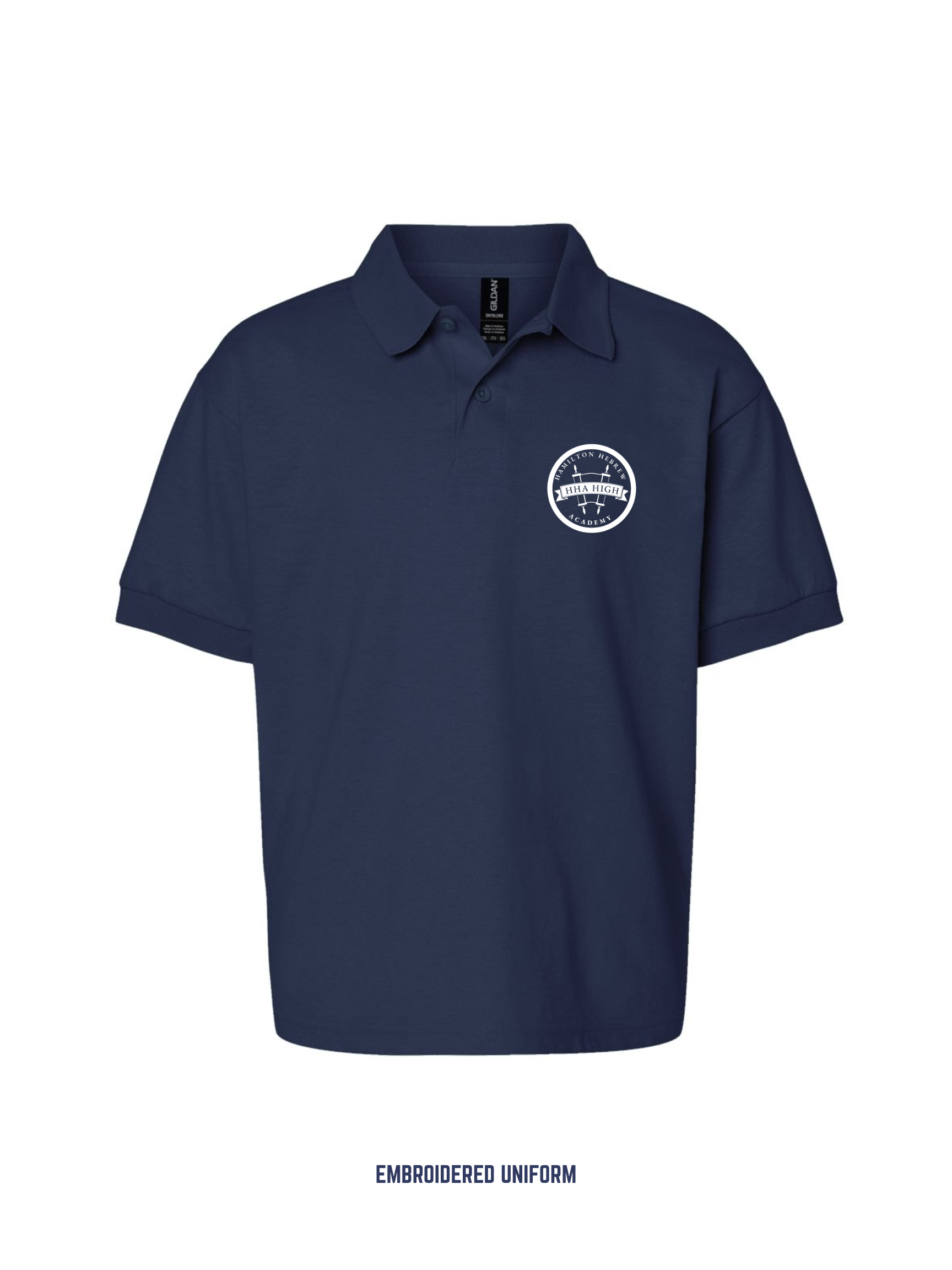 HHA High School Embroidered Uniform Polo — Navy
