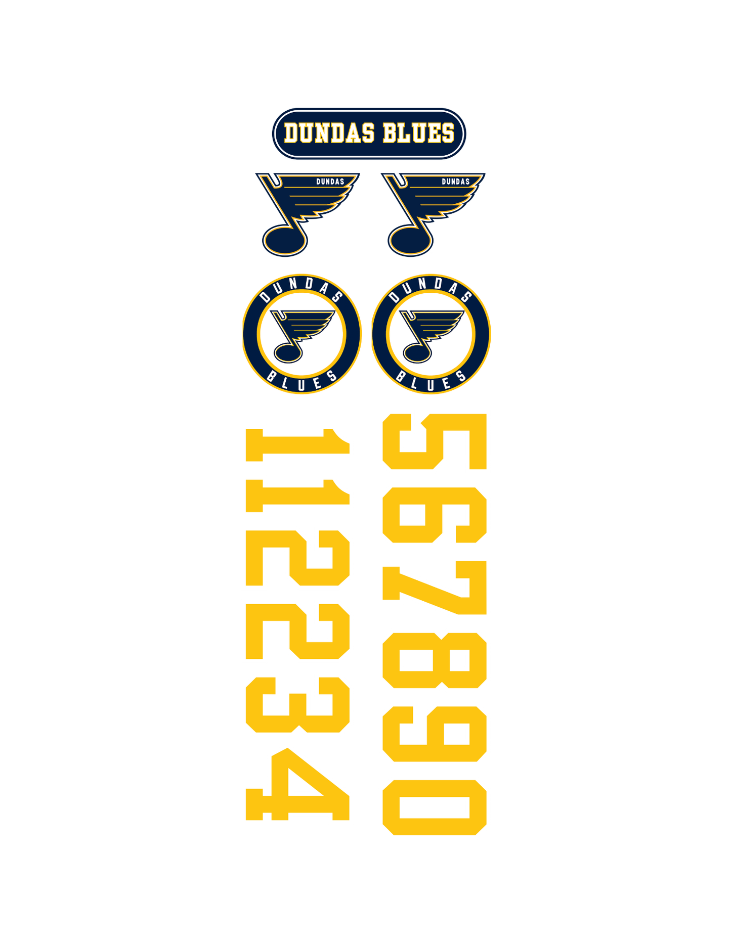 Dundas Blues Helmet Sticker Pack