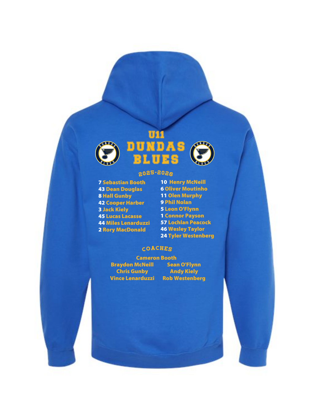 U11 Select Blues Hoodie (2025–2026 Season)